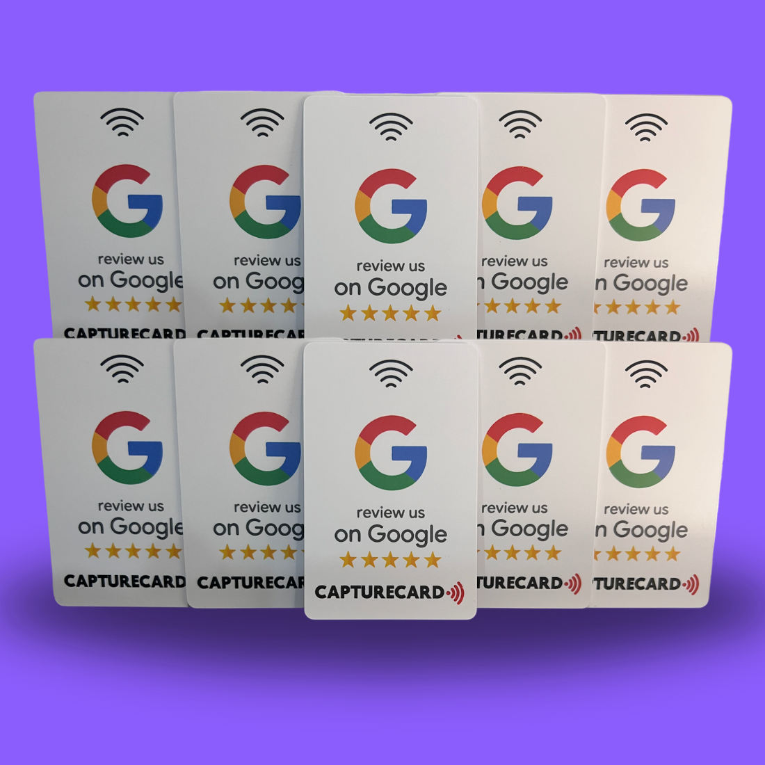 Ten NFC Google Reviews Cards